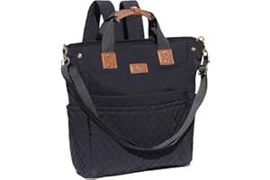 ESVAN Diaper Tote Bag Totepack Backpack Crossbody Bag 3 in 1 for Women Laptop Backpack Multifunctional with Insulated Pockets