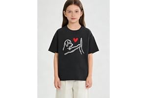 Girls Graphic T-Shirt, Printed Short Sleeve Tee for Kids 8–14