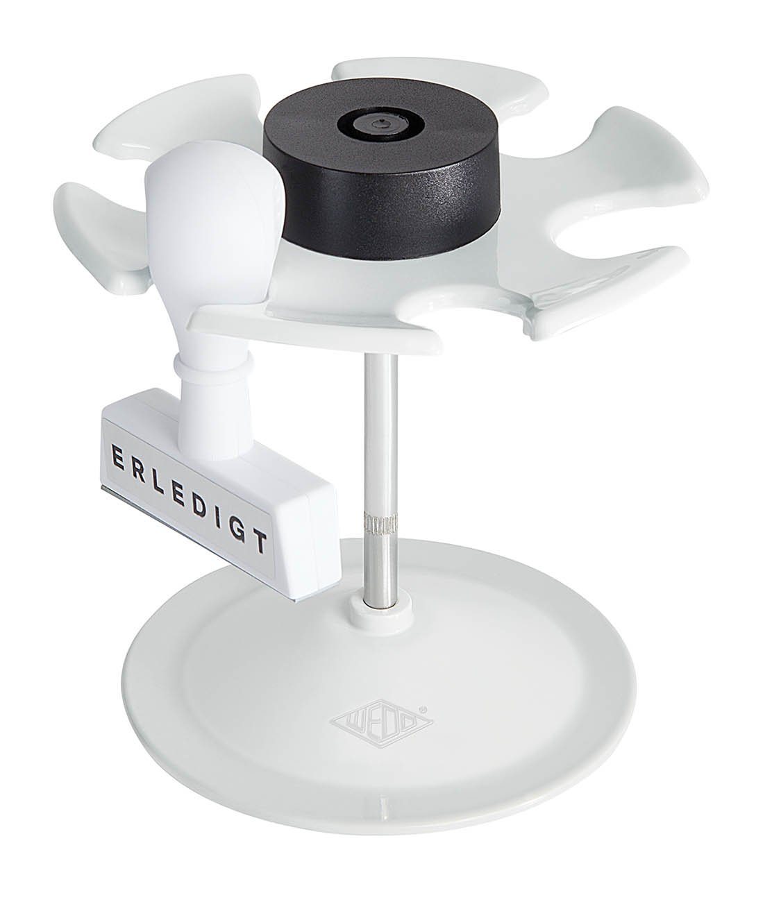 Wedo 0646 – Stamp Holder with 6 Compartments – Round Light Grey