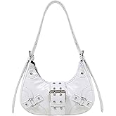 Verdusa Women's Y2k Purse Goth Handbag Studded PU Leather Clutch Handbag Boho Shoulder Bags