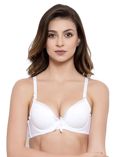 Buy Everhug Women Lightly Paded Push-up Bra (White, 30A) at Amazon.in