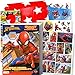 Spiderman Sticker Activity Set - Bundle Includes Spiderman Activity Book with 500 Spiderman Stickers, 3D Stickers, Superhero Door Hanger, in Bag