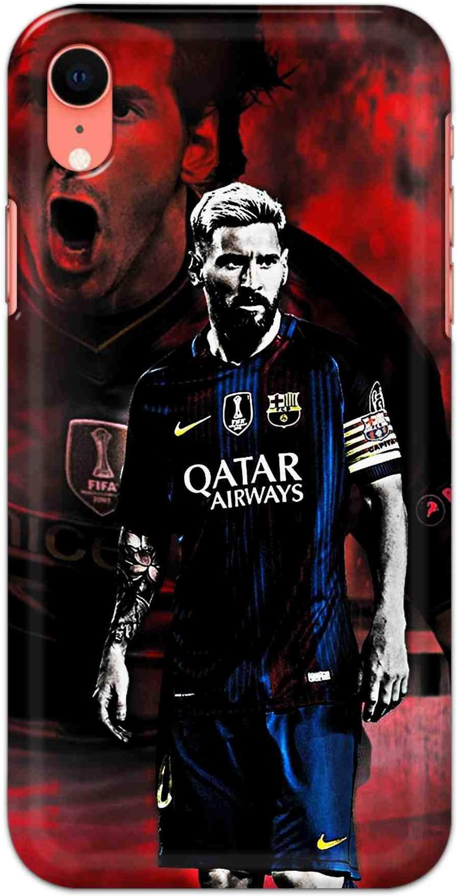 NH10 DESIGNS Hard Designer Messi Barcelona Back Cover/case for iPhone XR