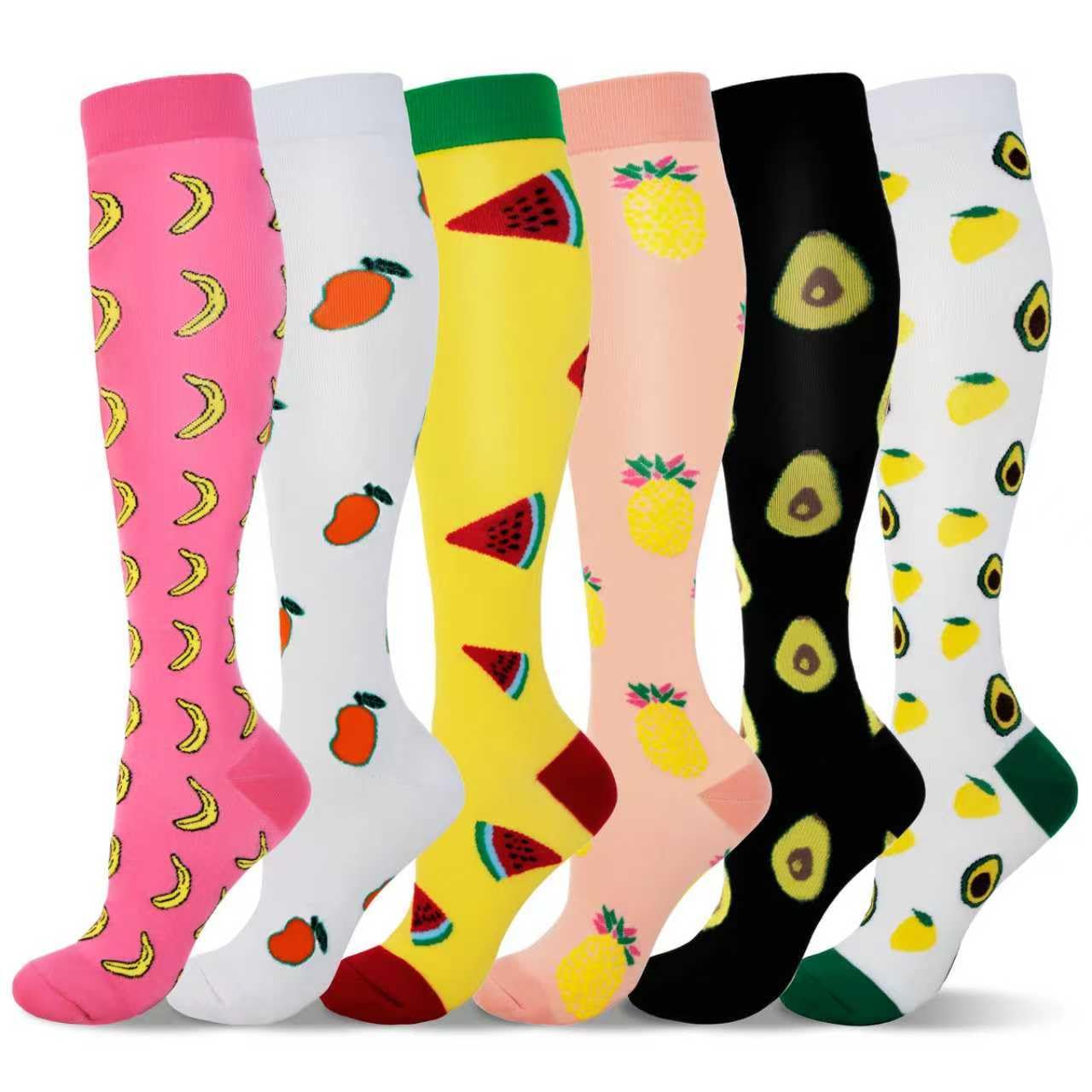 LEOSTEP 6 Pairs Compression Socks for Men & Women, Everyday Support for Travel, Work & Active Lifestyle, Comfortable Breathable Stockings for Hiking, Travel & Flight — image 1