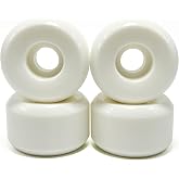 Naivskb Blank Skateboard Wheels 52mm x 33mm 101a White Set of 4 Street Wheels Center-Set Versatile Skateboarding Tricks