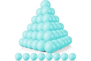 Honoson 100 Pieces Plastic Ball 2.16 Inch Crush Proof Ocean Balls Ball Play Tent Pool Pit Reusable Plastic Play Balls for Toddler Baby Indoor Outdoor(Macron Green)