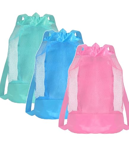 Cuque sac en maille de plage pour jouets pour enfants Sac de rangement