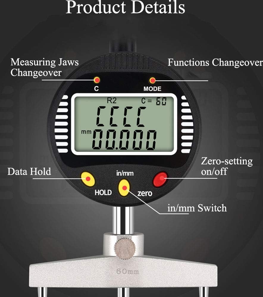 CGOLDENWALL High accuracy digital radius gauge digital radius indicator Measurement Tool with