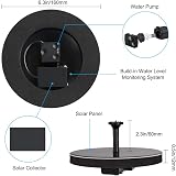 LAWOHO Solar Fountain Pump 1.5W Upgraded Submersible Kit for Bird Bath view 6