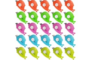 GXXMEI 25PCS Mini Retractable Utility Knife Box Cutter Letter Opener,5 colors