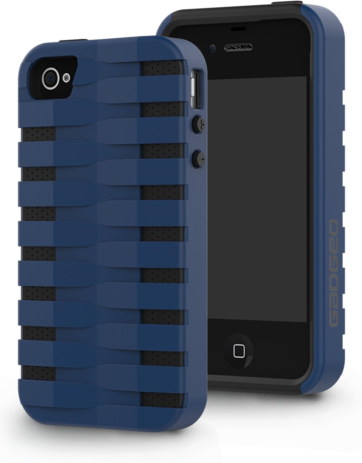 Gadgeo iPhone 4 4S Case/Tough Strong Heavy Duty Protective Case/Rugged Shockproof Cover for the Apple iPhone 4 4S (Blue/Black)