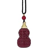 Chiorgone Cinnabar Fu Gourd Feng Shui Amulet Pendant – Symbolizing Good Luck, Protection, Positive Energy & Blessings