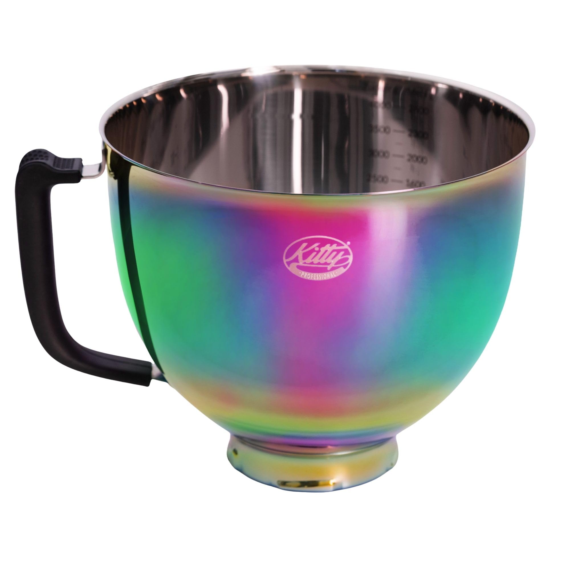 Kitty Professional Mixing Bowl Super Bowl Compatible with Kitchen Aid 4.3 and 4.8 Litre (Rainbow)