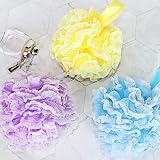 Omenluck 2pcs Bath Sponge Loofah Body Scrubber Shower Pouf Orange 10.3cm view 2