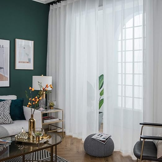 Amazon.de: Vorhänge, Weiße vorhänge, Transluzent Balkontür Schlafzimmer