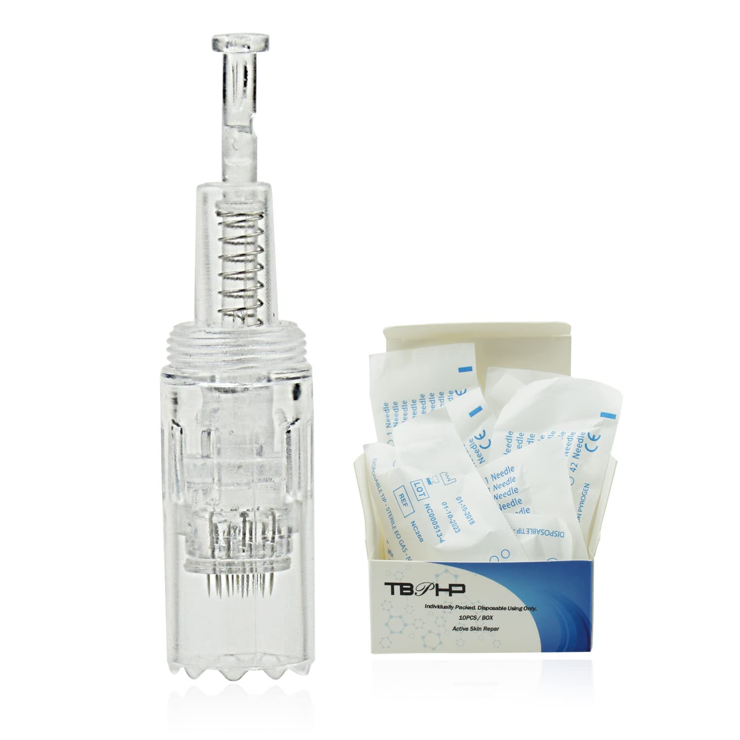 TBPHP Derma Pen Screw Needle Cartridge 12pin for M1/P10/P20/P20RL(10 pcs 12Tips) — image 1