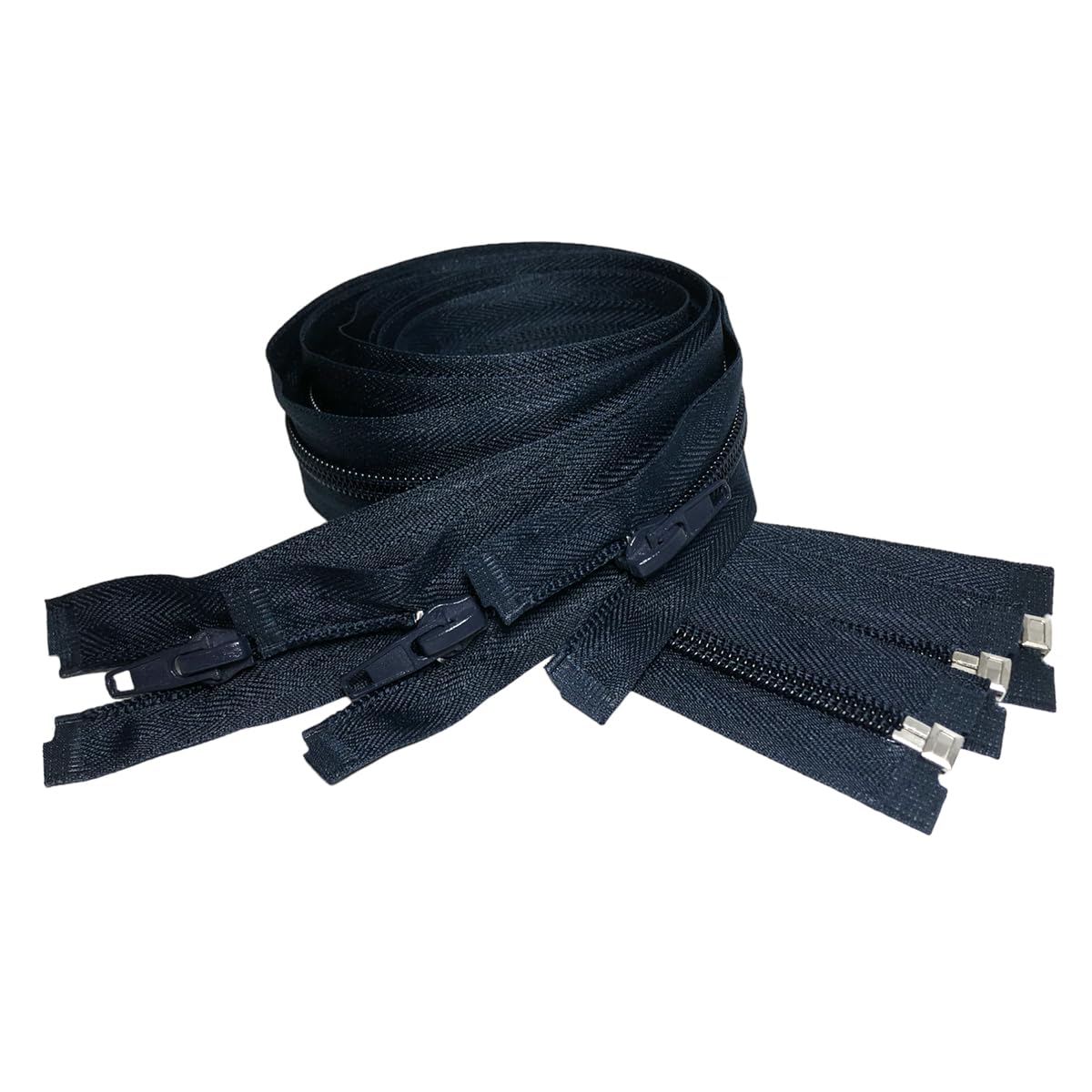 JYC CREATIVE Pack of 3 Open Nylon Zippers n.5, Available in 16 Colours and 14 Sizes, Zipper for Sewing, Zip for Sewing Clothes, Zippers for Sewing, (1320, 100 cm)