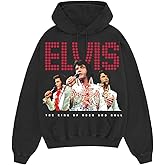 Elvis Presley unisex-adult Offical Elvis Presley Merch Three Portrait Hoodie
