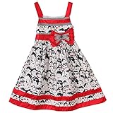 Bonny Billy Little Girl's Figures Printed Casual Summer Braces Dress 3-11 Years