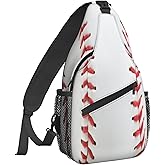 Famame Baseball Sling Backpack Chest Bag Crossbody Shoulder Bag Gym Cycling Travel Hiking Daypack For Men Women, Multicolor