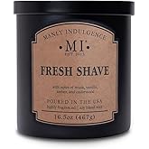 Manly Indulgence Fresh Shave Scented Candles for Men, 2 Wick, 16.5 oz, Premium Soy Blend Wax, 60H Burn, Candles for Home Scented - Made in The USA