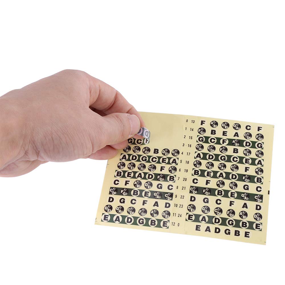 Guitar Fretboard Sticker Guitar Fingerboard Notes Musical Scale Label for Beginners Practice, Default