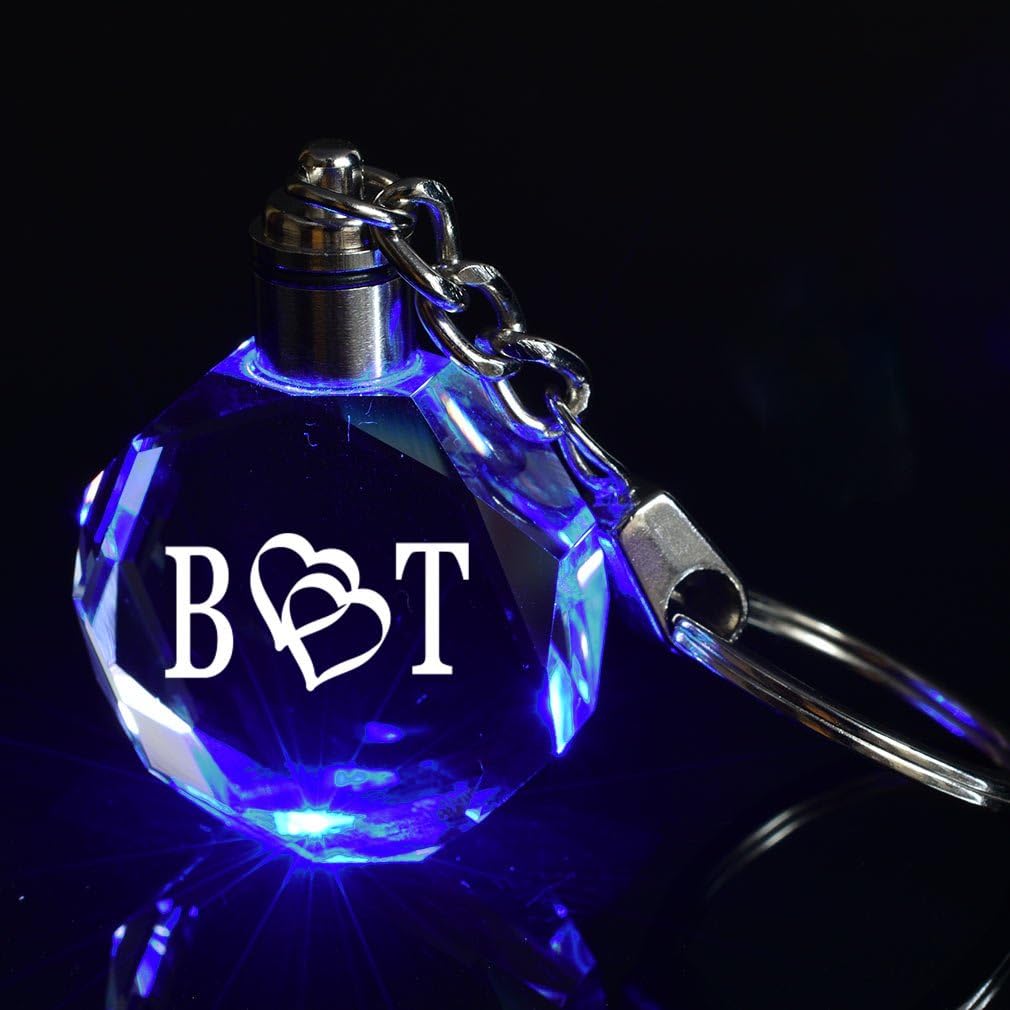 ivisi Personalized Engraved Key Chain Gifts (Crystal 2)