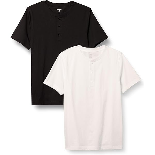Amazon.com: Amazon Essentials Henley Shirts for Men, Short Sleeve