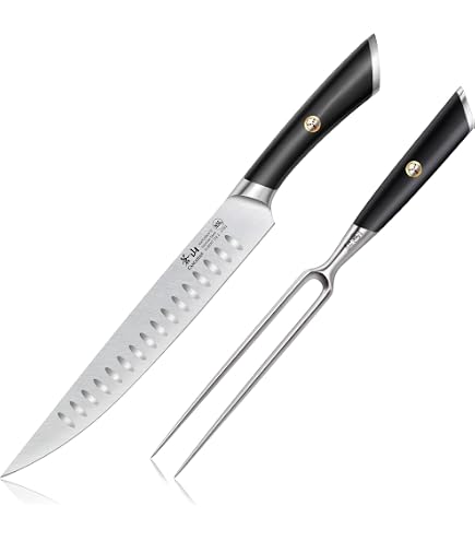 Set Coltelli Da Intaglio Cangshan TV2 (2 Pezzi) Con Lama Svedese Sandvik 14C28N E Guaina In Legno