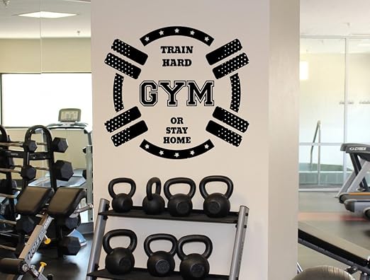 Amazon Com N Sunforest Train Hard Or Stay Home Wall Decal Gym