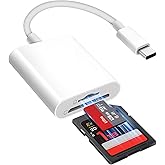 Denlane USB C SD Card Reader for iPhone 15-17, USB C to Micro SD Memory Card Reader for iPad/Mac Pro/Air, USBC Digital Camera