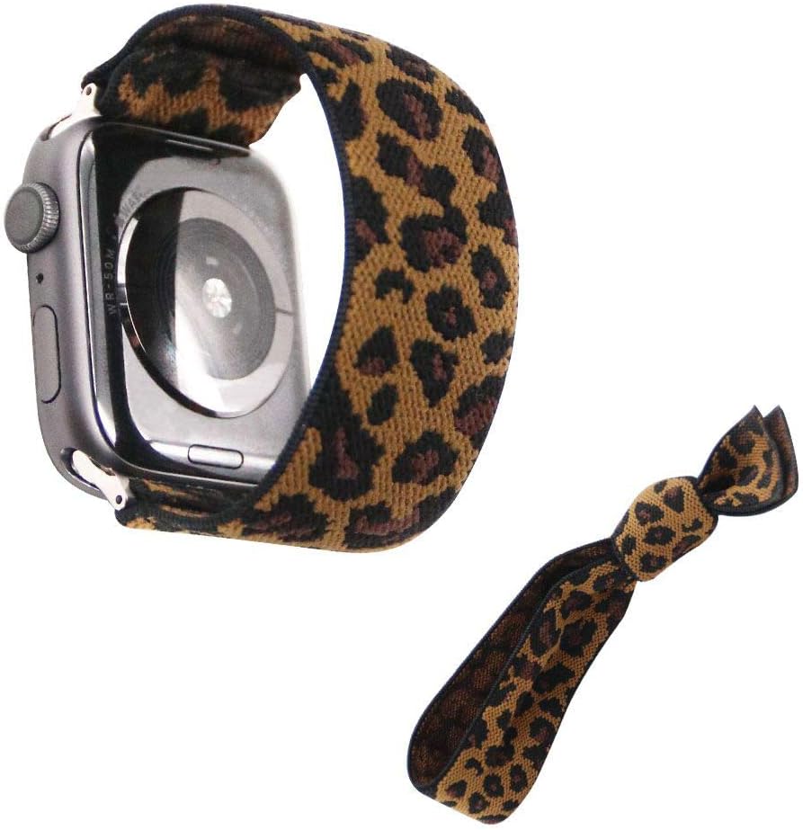 UooMoo Elastic Bands Compatible with Apple Watch 38mm 40mm,Soft Thin Single-Layer Stretch Strap Replacement for iWatch Series 5/4/3/2/1 [Extra Elastic Headbands Included]