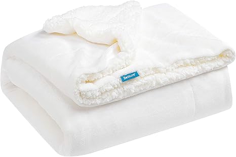 white fleece blanket baby