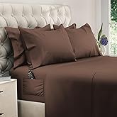 DREAMCARE King Size Sheets Set – 6 pcs Cooling Bed Sheets – up to 21” Deep Pocket King Sheet Set – 2500 Supreme Collection – Extra Soft 100% Brushed Microfiber Hotel Luxury with Side Pocket – M Brown