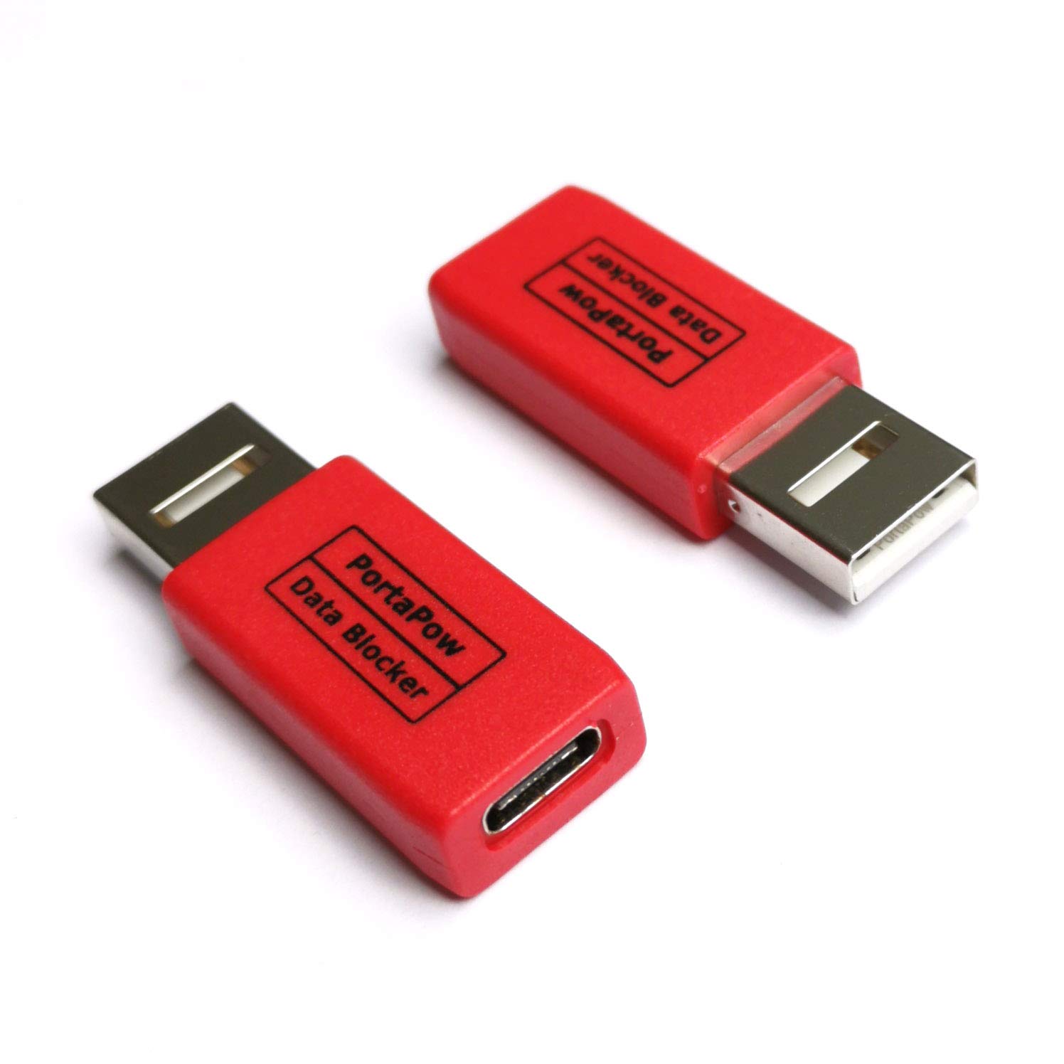 PortaPow USB-A to USB-C Data Blocker, red, 1 - Image 4