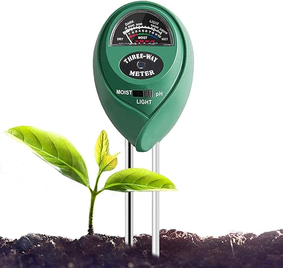 Soil Tester 3in1 Plant Moisture Meter Light and PH Tester for Home