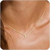 MARYLAX Initial Necklaces for Women Trendy, Dainty Gold Letter Necklace Tiny A-Z Pendant, 14K Gold Plated Cute Personalized Name Chain Fashion Accessories Gold Jewelry Birthday Gifts for Her