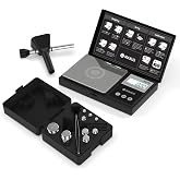 MAXUS Gram Scale 500g x 0.01g and Precision Calibration Weights Set with Powder Trickler