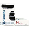 AccuFit H8053PKR01 Can Liners, 1.3mil, 55Gal, 40-Inch x53-Inch, 5Roll/CT, Black