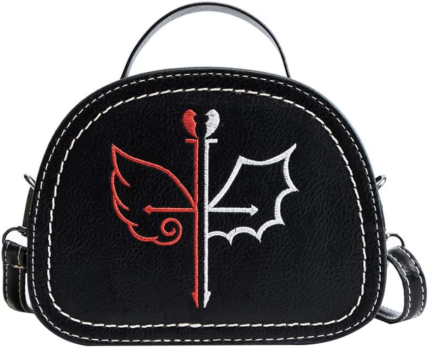 AchidistviQ-Vintage Wing Embroidery Zipper Adjustable Shoulder Crossbody Bag Women Handbag - Brown