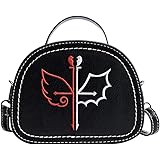 AchidistviQ-Vintage Wing Embroidery Zipper Adjustable Shoulder Crossbody Bag Women Handbag - Brown