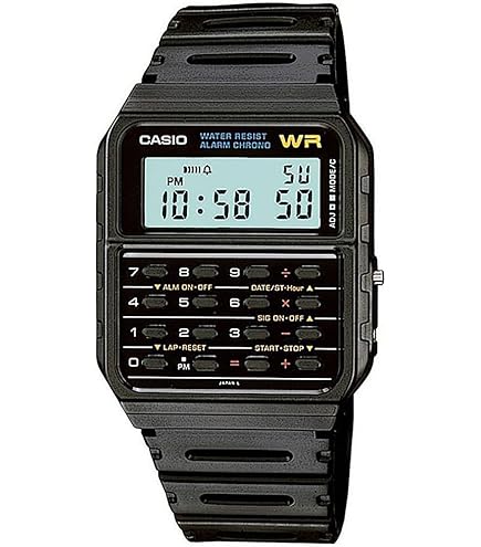 Amazon.com: Casio Casio-CA53W-1Z Watch, Black/White, Strip, Black