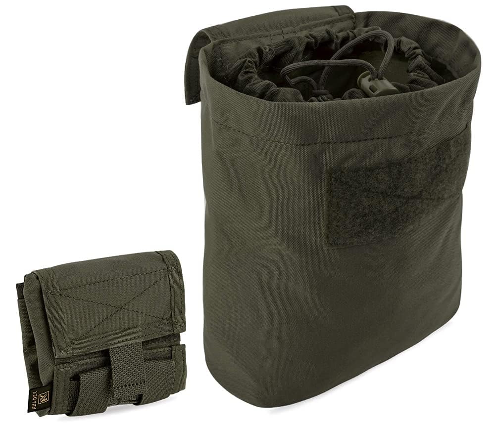 KRYDEX GEAR Tactical MOLLE Folding Dump Pouch Magazine Recover Pouch Roll-up Compact Multi Purpose Utility Bag (Ranger Green)