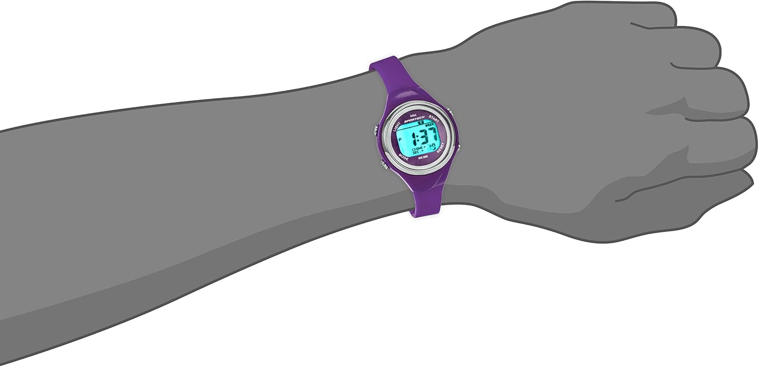 Sportech Women's | Purple Thin Band Water Resistant Swim Sport Watch | SP10713: Watches