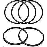 5Pcs Black Universal Silicone Lid Seals for 16oz and 20oz Travel Mugs, Replacement Gaskets for Coffee Cups, Water Bottles and Drinkware Lids