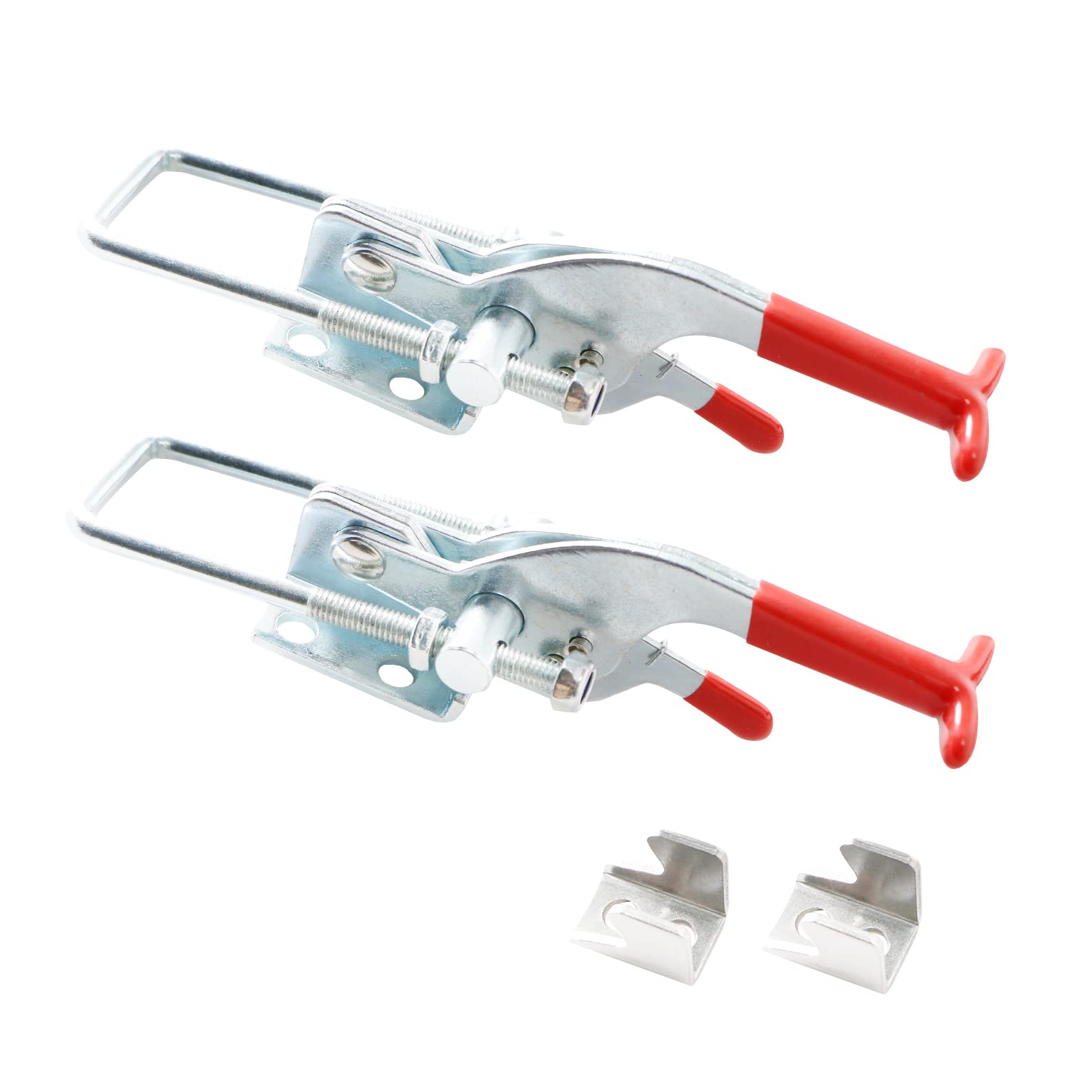 Ohamtes 2PCS Carbon Steel Style 431, 350KG 770 lbs Clamping Force, Self-Locking Heavy Duty Toggle Lock Clamp, Adjustable Toggle Latch