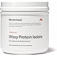 Momentous Essential Grass-Fed Whey Protein Powder - 20g Whey Isolate Protein - NSF Certified, Gluten-Free, 12 Servings for Essential Everyday Use, Strawberry