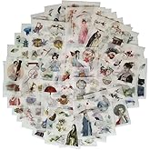 Romantic Chinese Style Vintage Artistic Washi Stickers for Scrapbooking DIY Arts Crafts Album Journaling Planner Calendar Notebook Collages Diary Scrapbook Cark Making Gift Wrapping