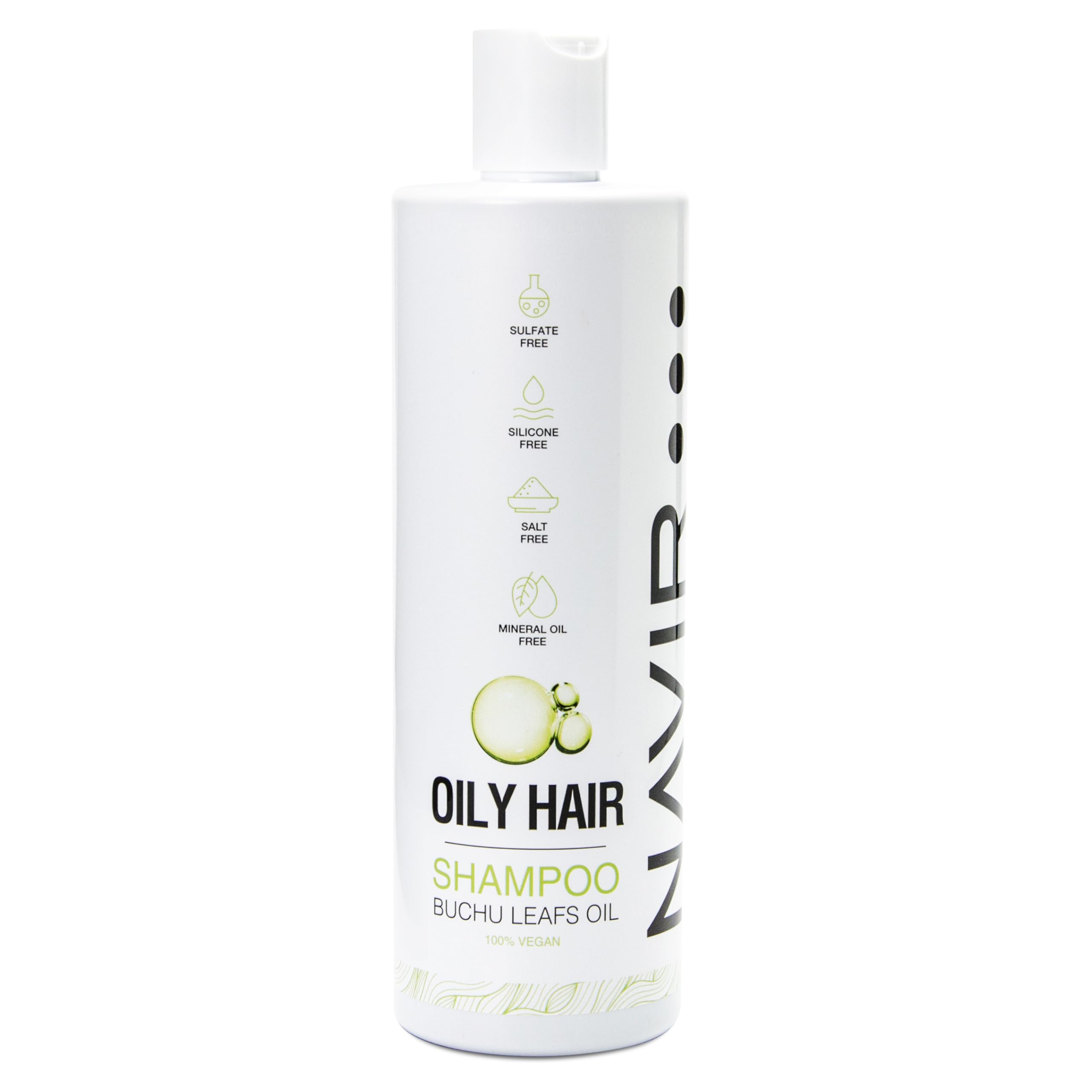 NAVIR Profesional | Shampoo for sensitive hair and scalp, oily hair and dry ends, anti-dandruff and oil control, sebum-regulating, sulphate-, paraben- and salt-free, for men and women - 400 ml