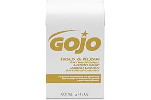 GOJO 912712EA Gold & Klean Lotion Soap Bag-in-Box Dispenser Refill, Floral Balsam, 800mL
